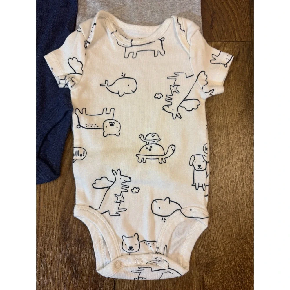 Carters Baby Boy 3 Months Clothes Lot Tees Shirts Bodysuits Rompers Mighty Cute